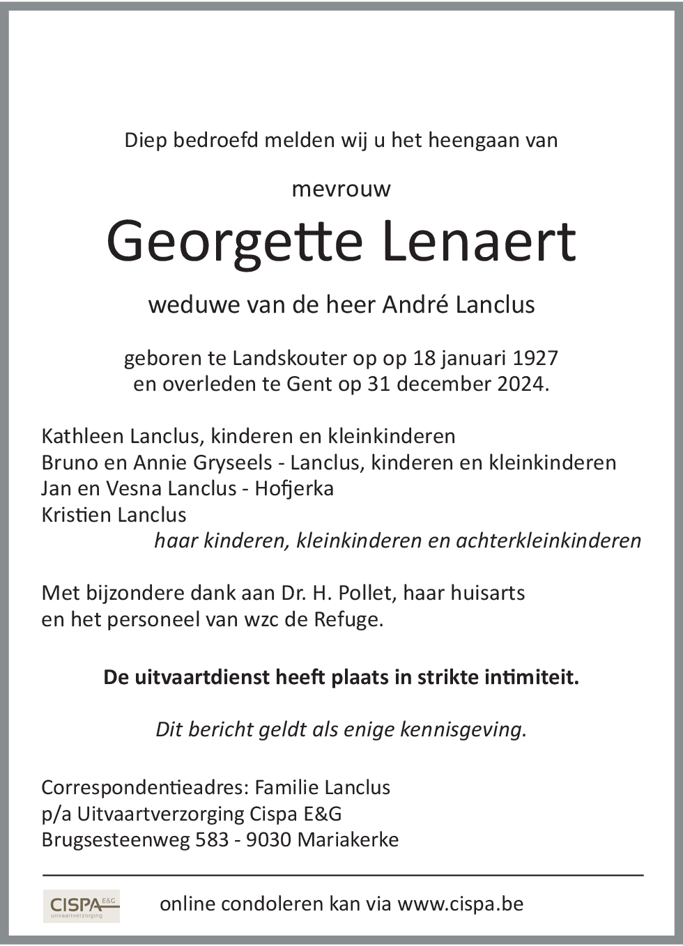 Georgette Lenaert