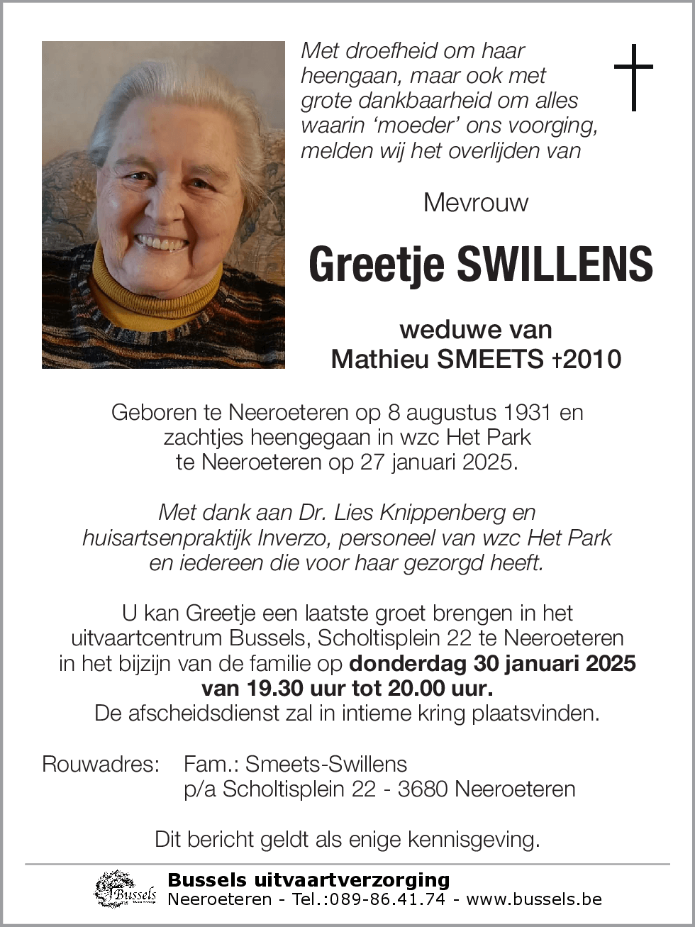 Greetje SWILLENS