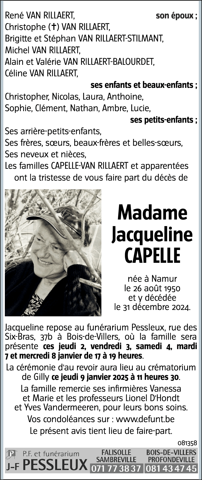 Jacqueline CAPELLE