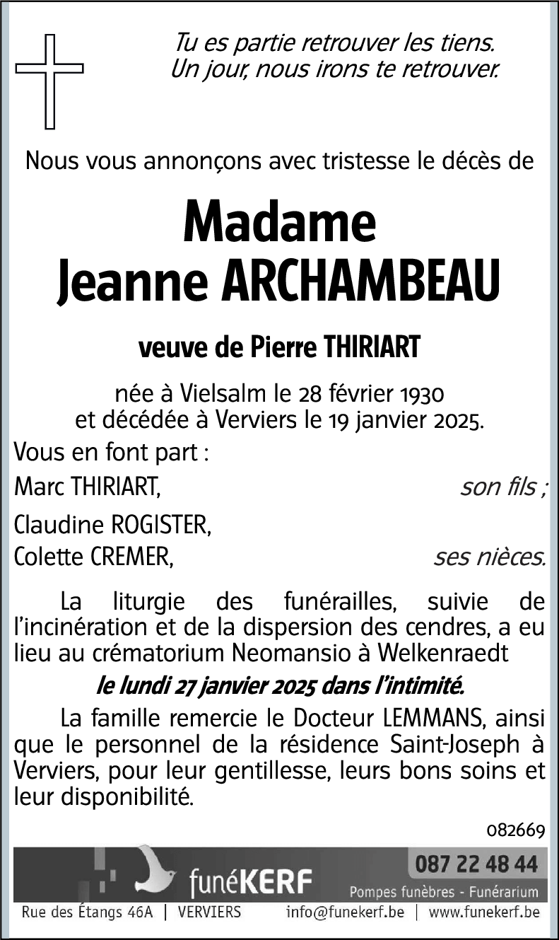 Jeanne ARCHAMBEAU