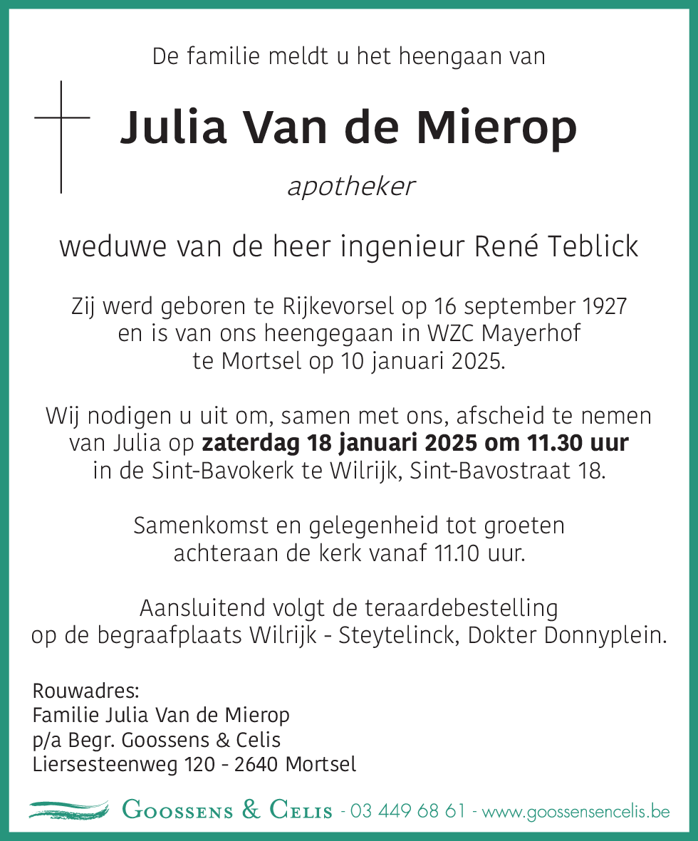 Julia Van de Mierop