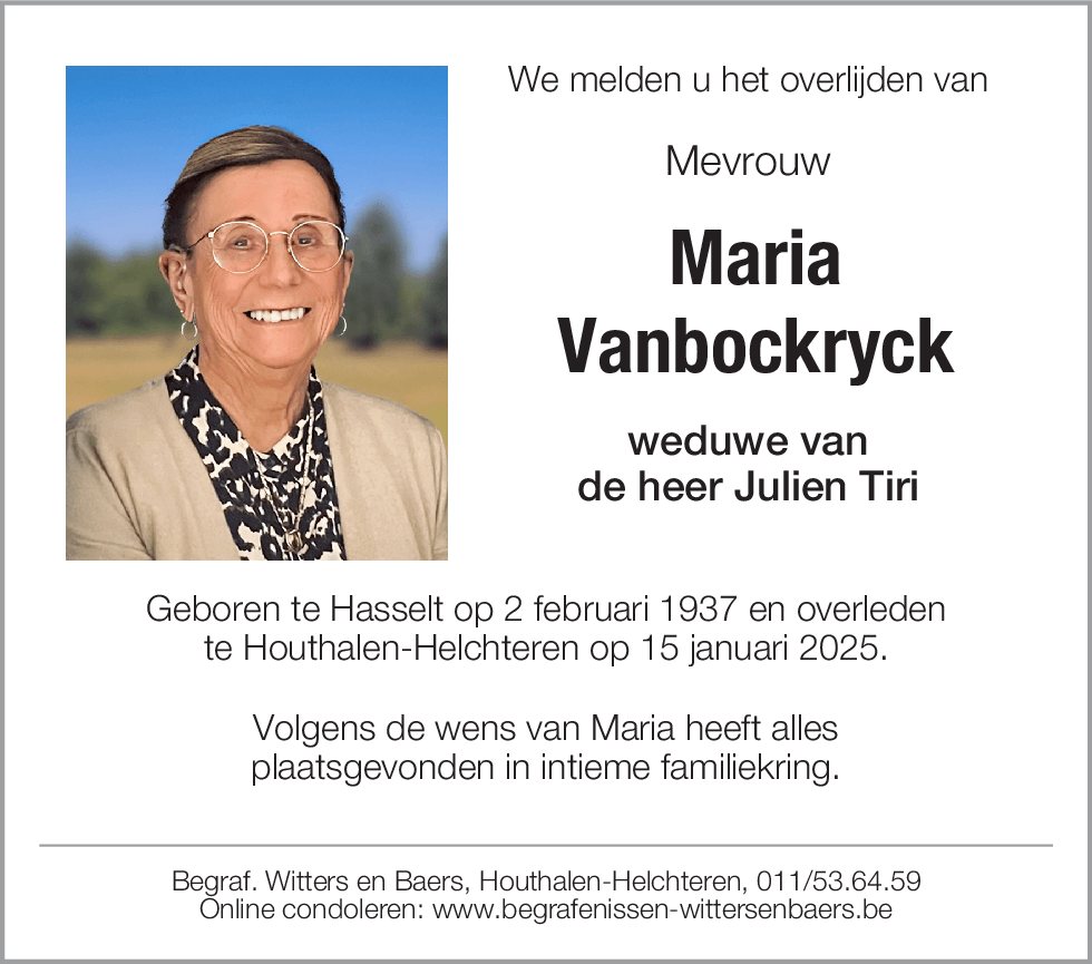 Maria Vanbockryck