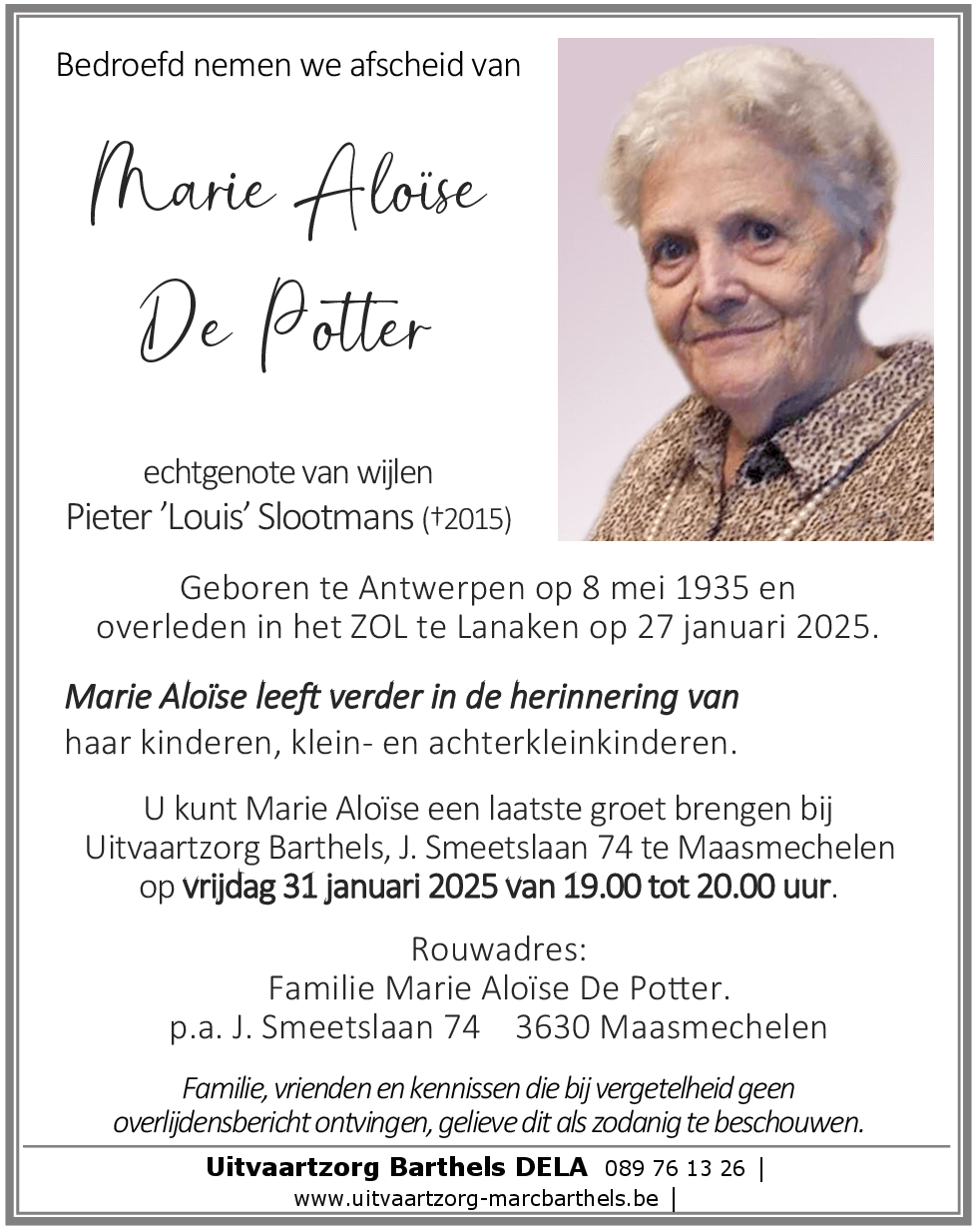 Marie Aloïse De Potter