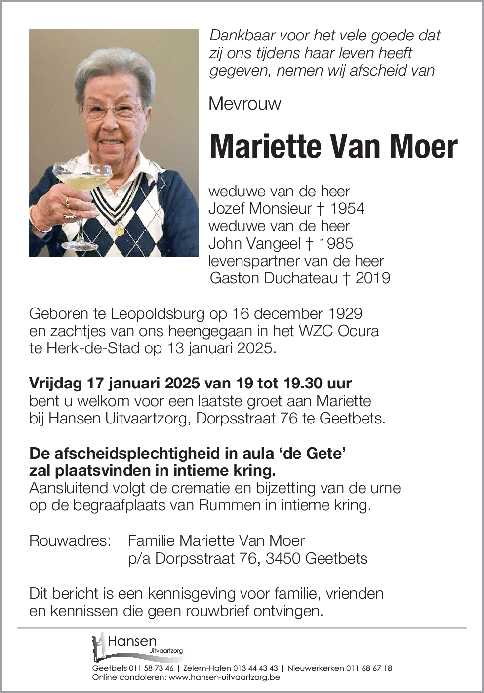 Mariette VAN MOER