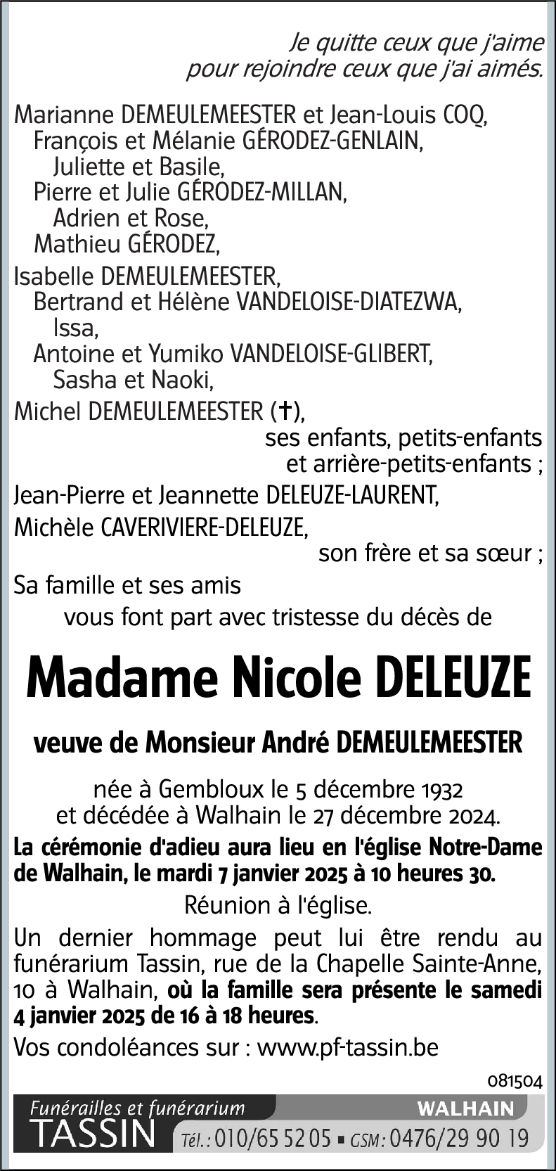 Nicole DELEUZE