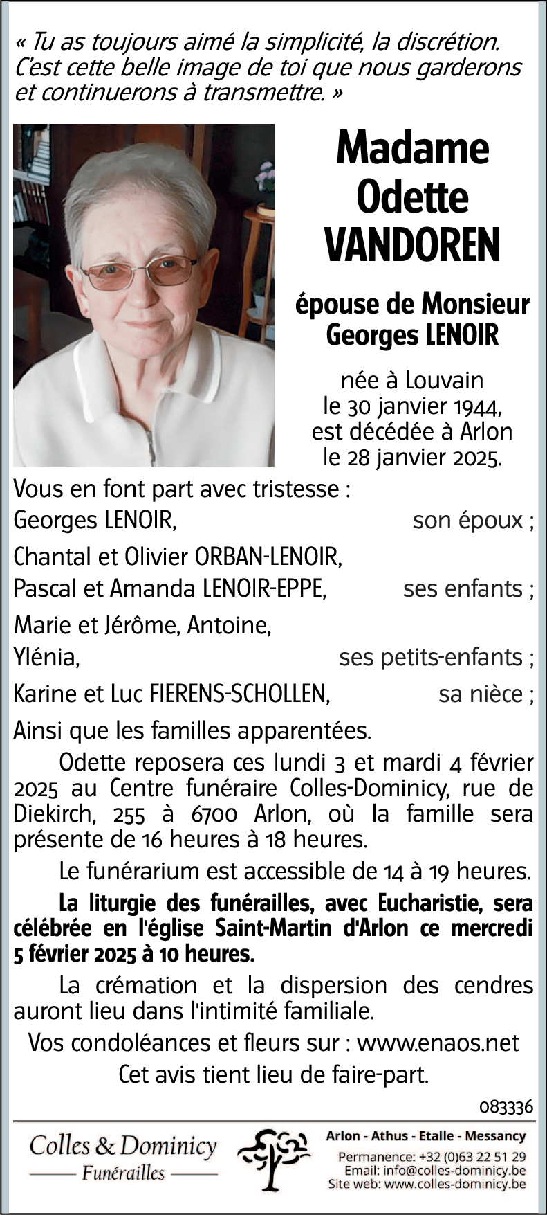 Odette VANDOREN