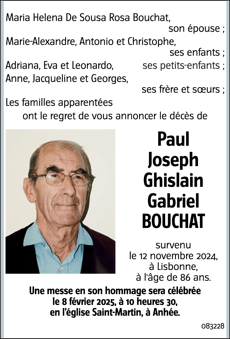 Paul Joseph BOUCHAT