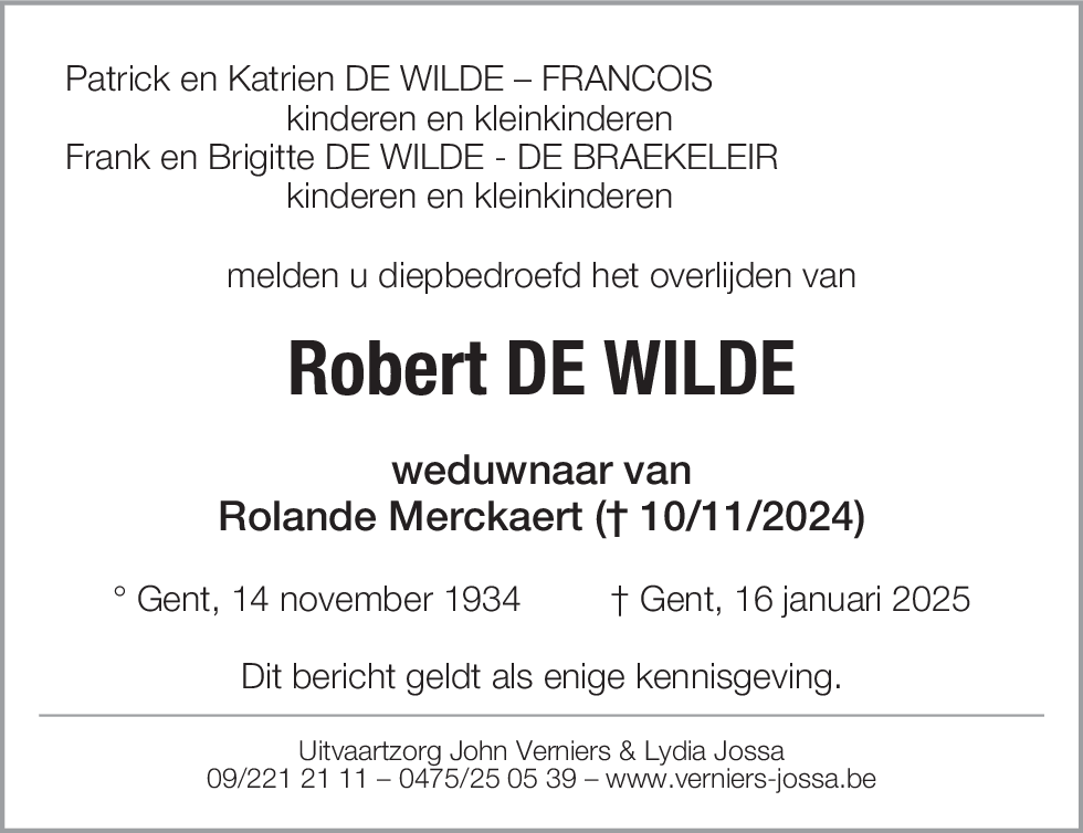 Robert De Wilde