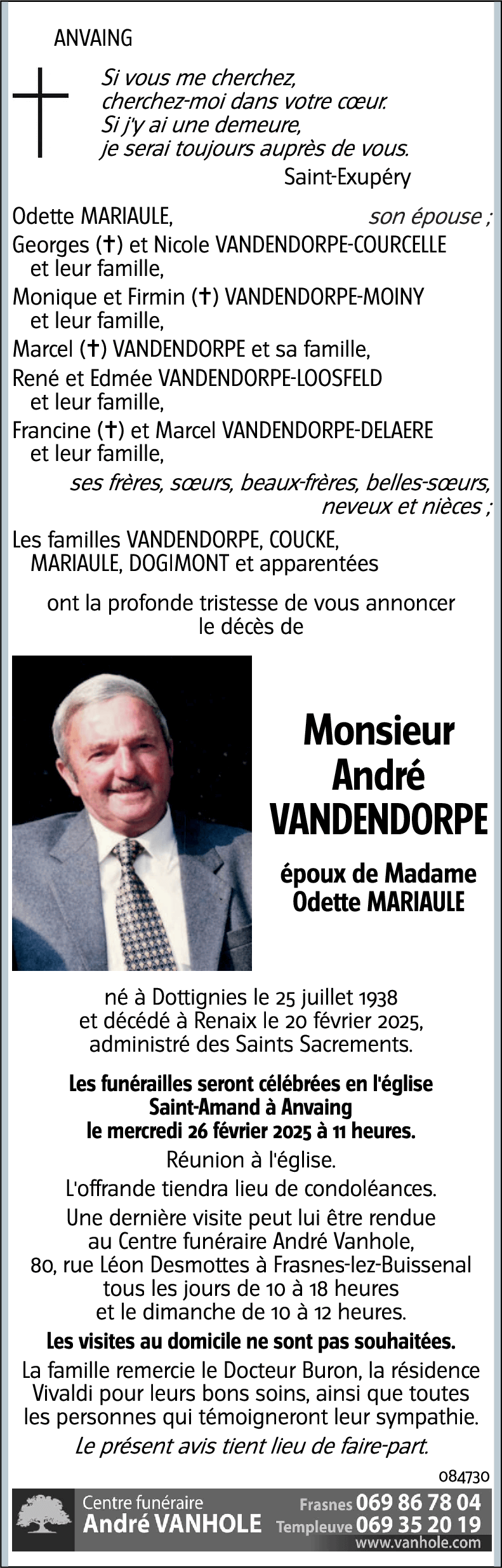 André VANDENDORPE