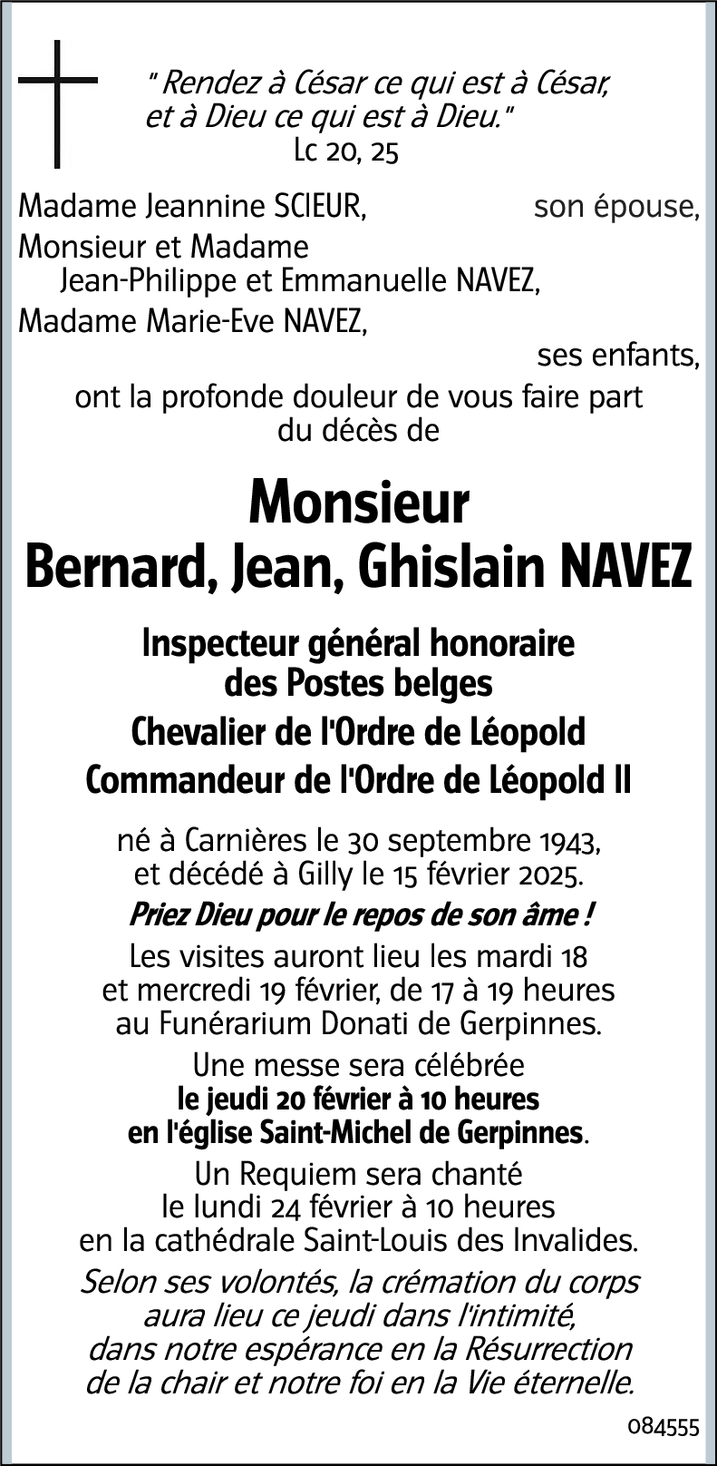 Bernard Jean Ghislain NAVEZ