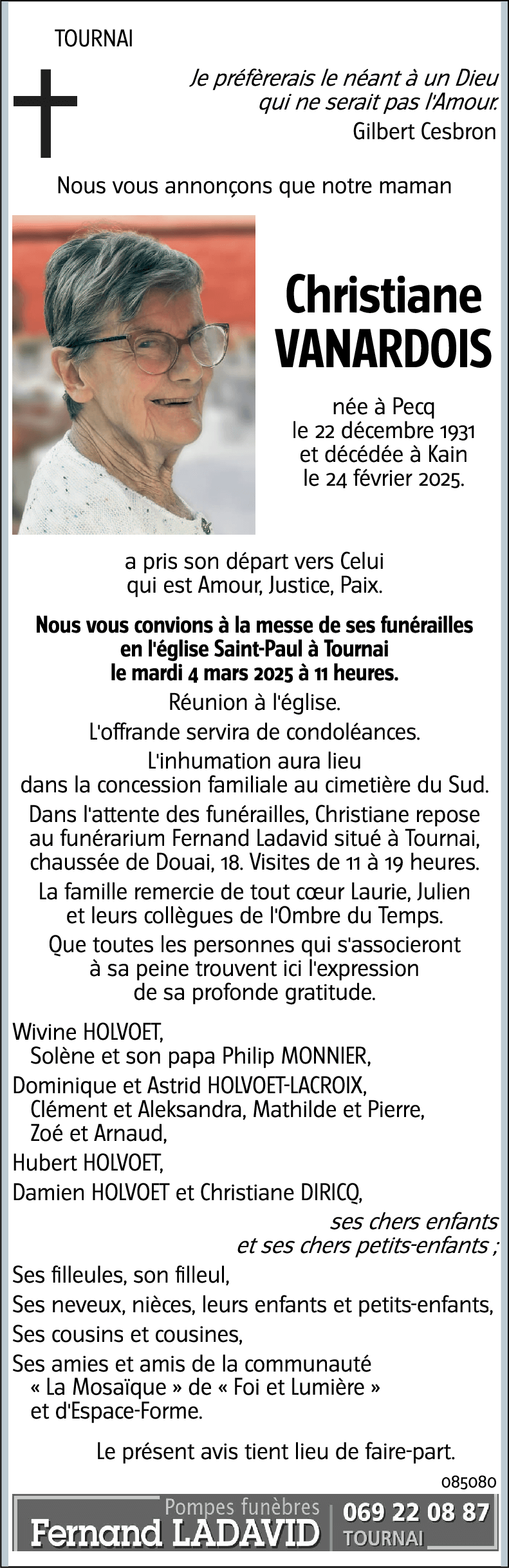 Christiane VANARDOIS