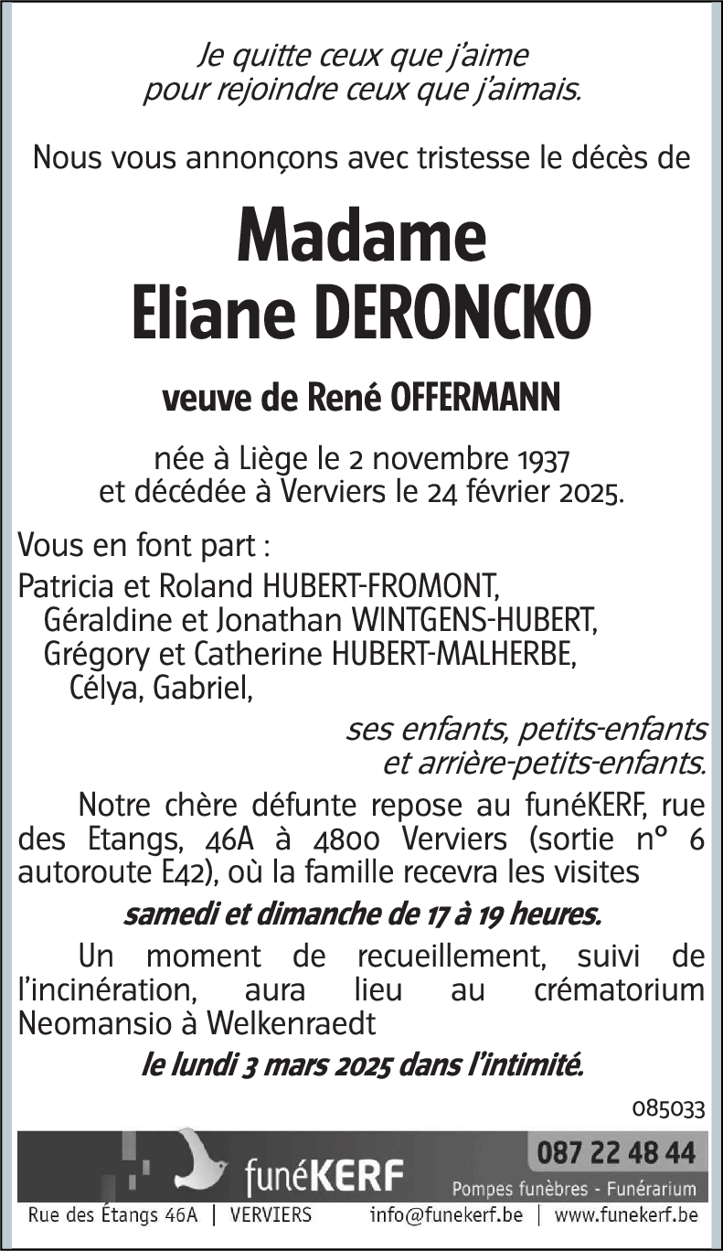Eliane DERONCKO
