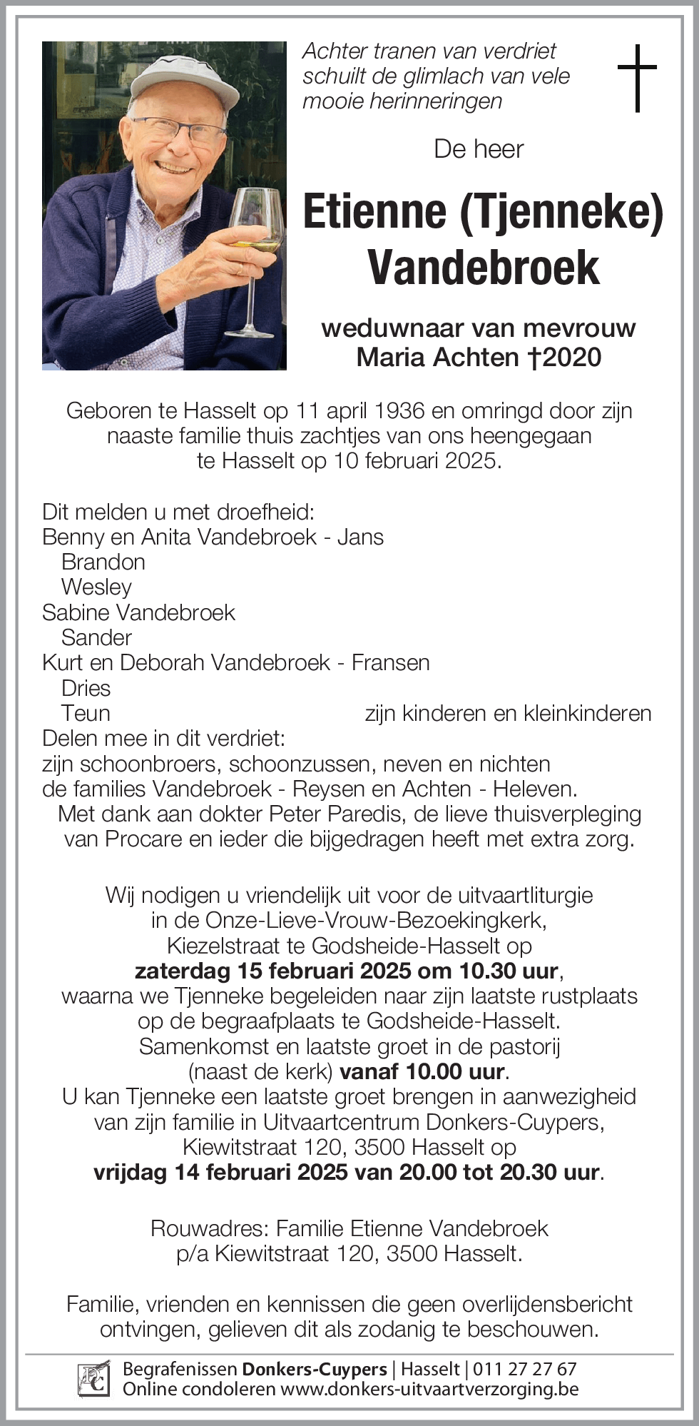 Etienne (Tjenneke) Vandebroek