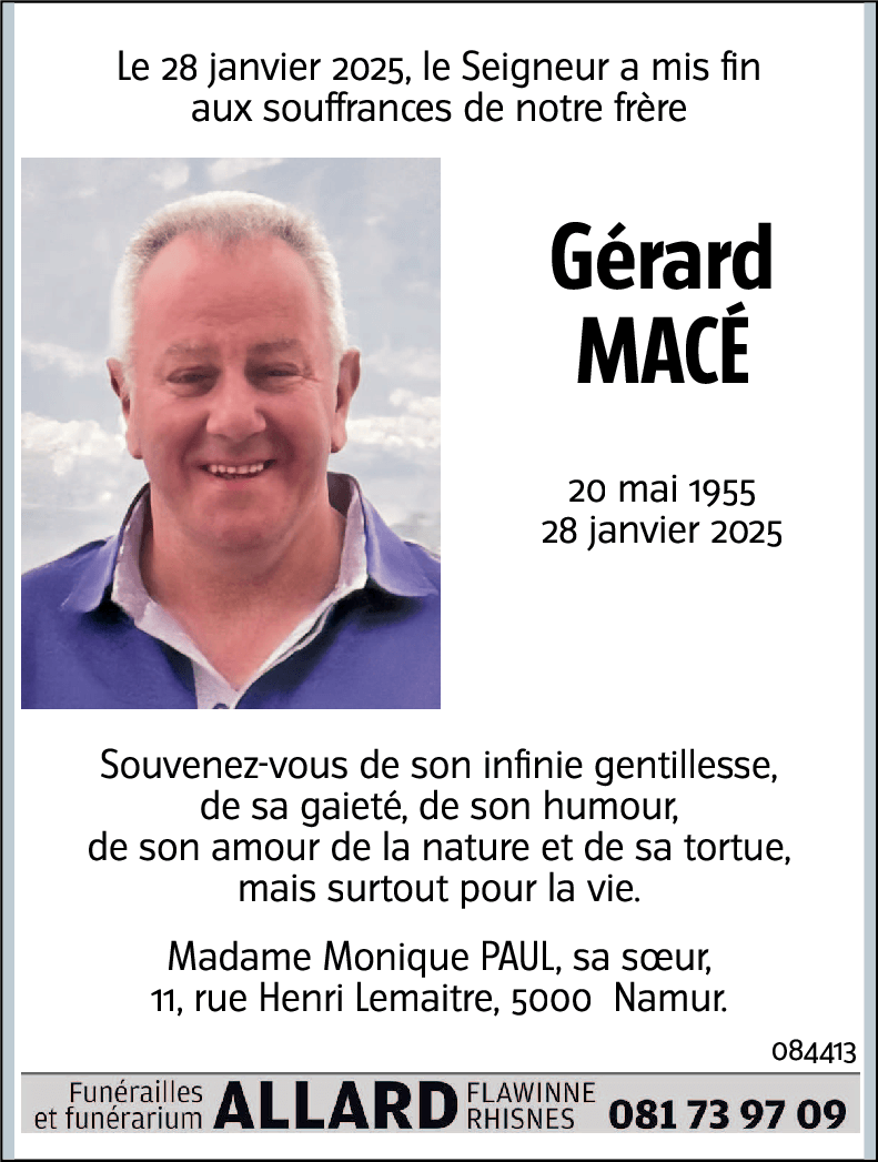 Gérard MACÉ