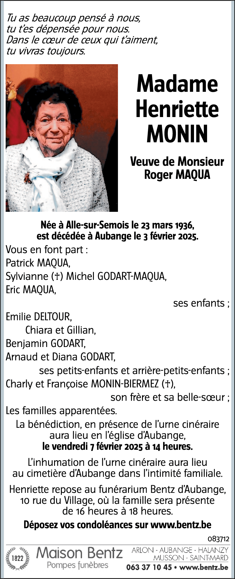 Henriette MONIN