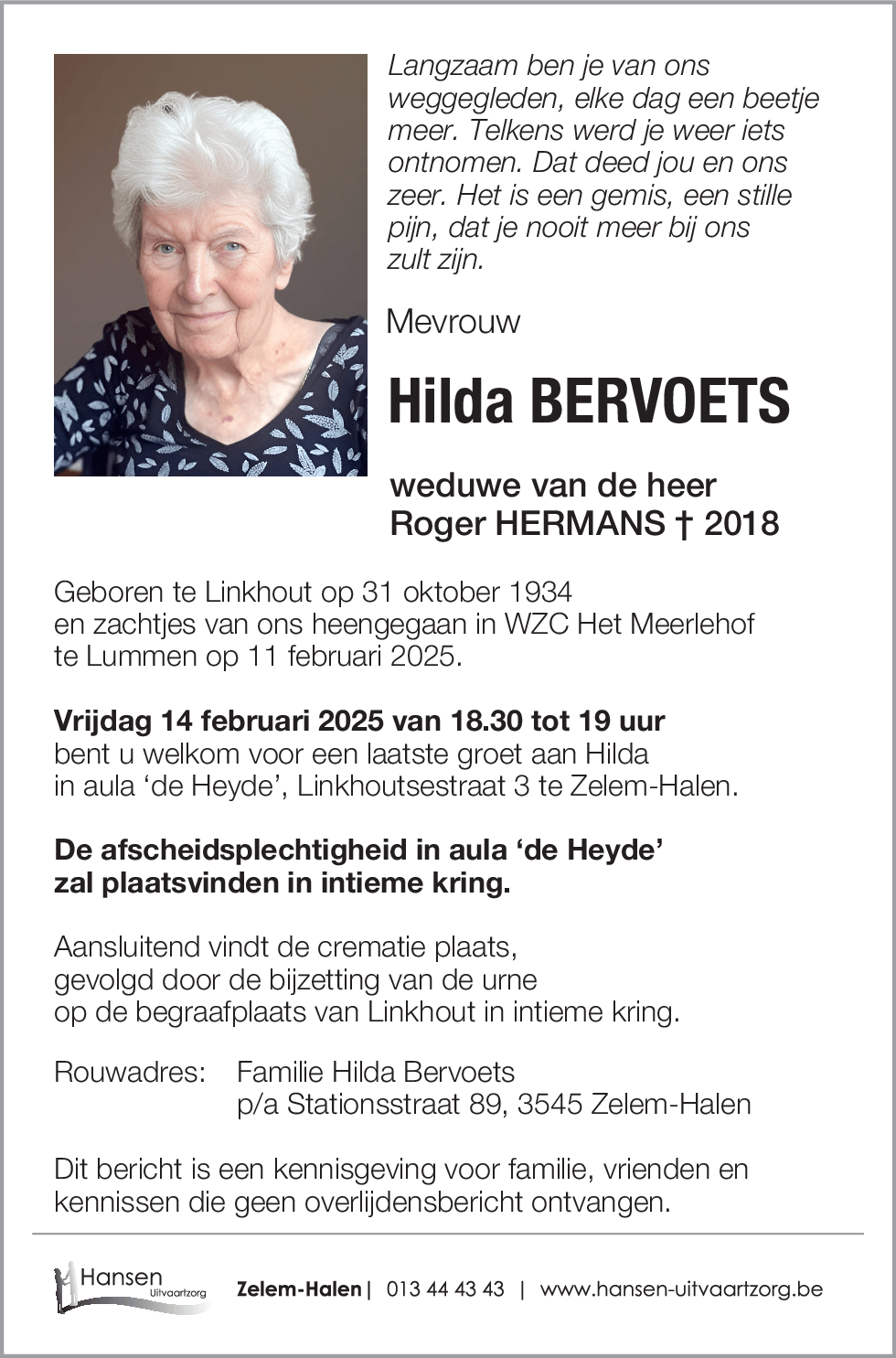 Hilda BERVOETS