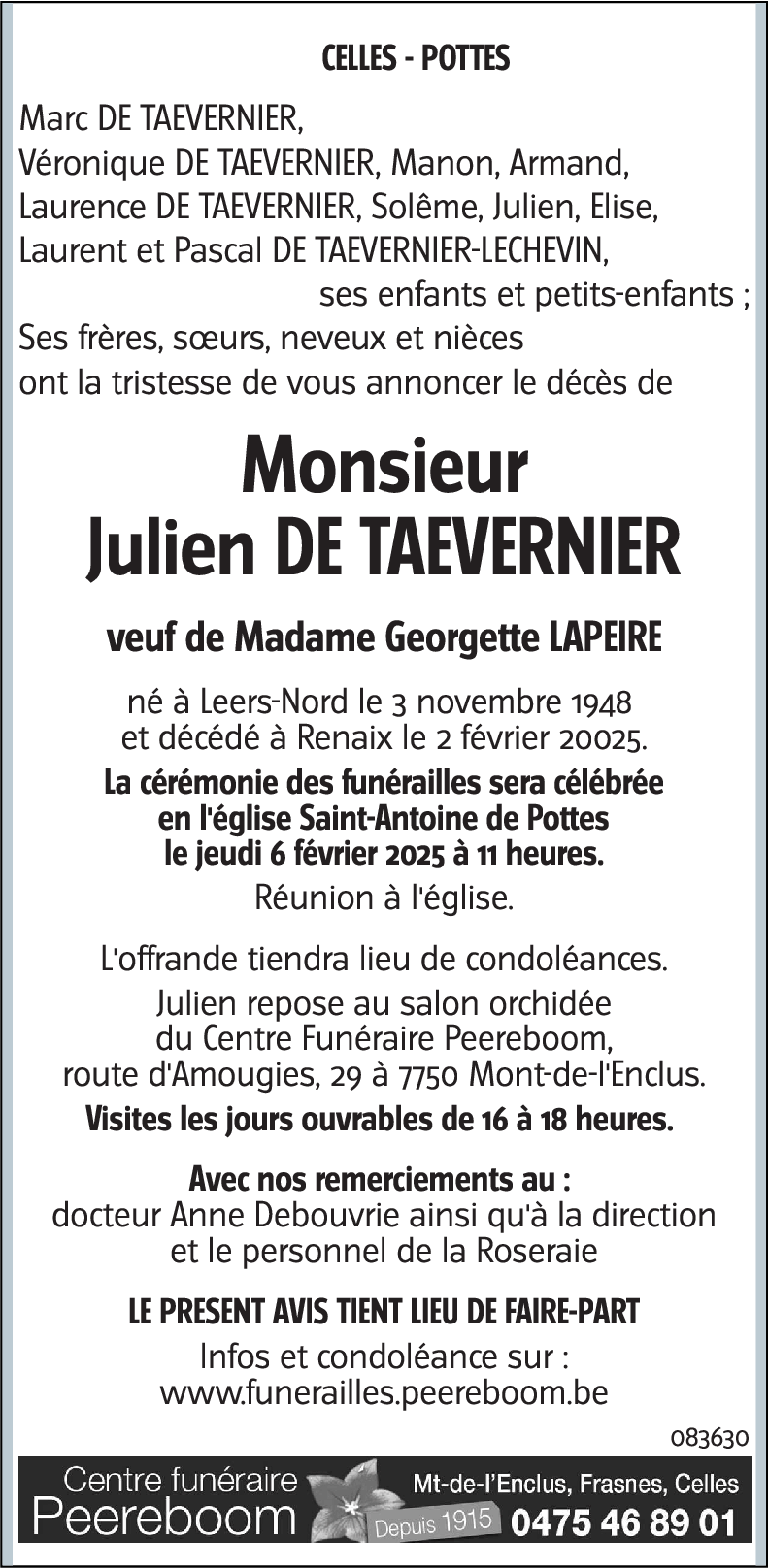 Julien DE TAEVERNIER