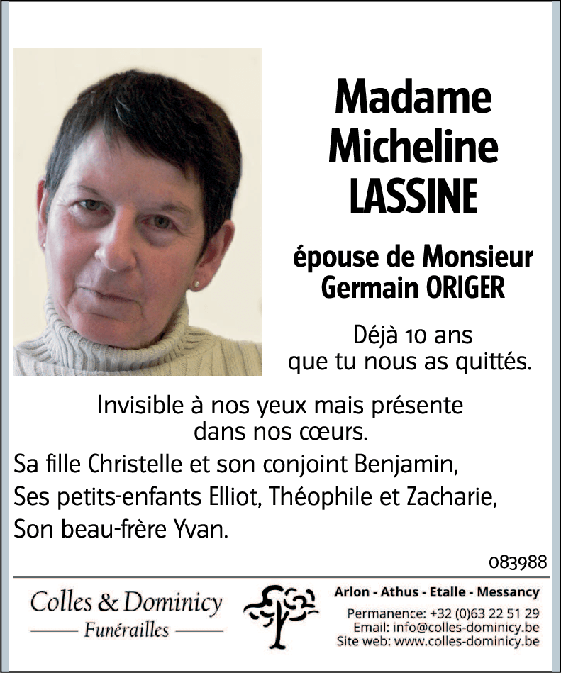 LASSINE Micheline