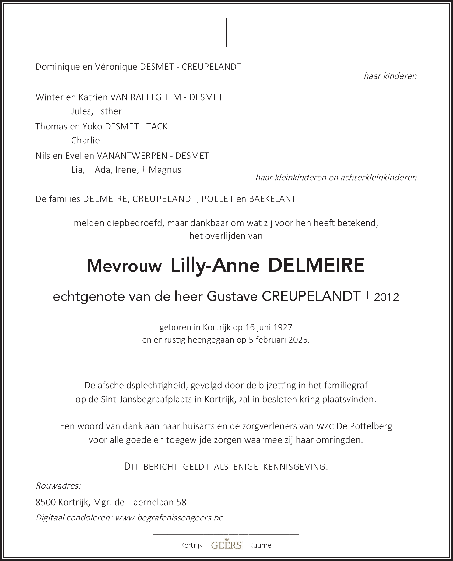 Lilly-Anne CREUPELANDT - DELMEIRE