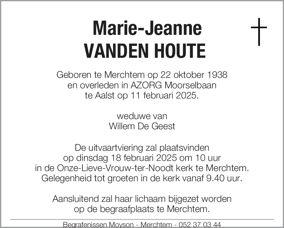 Marie-Jeanne Vanden Houte