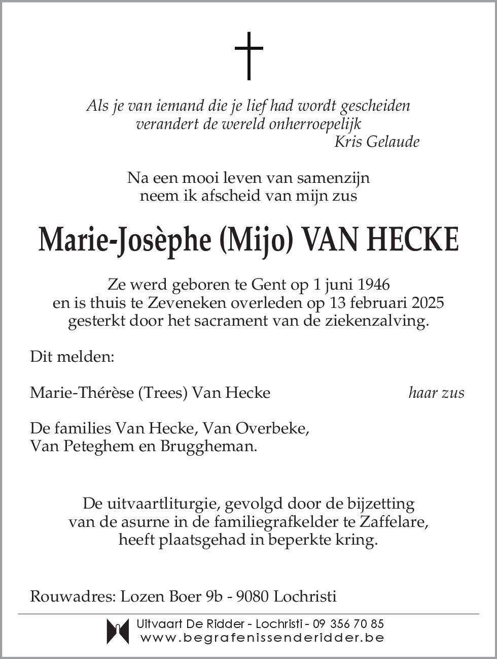 Marie-Josèphe Van Hecke