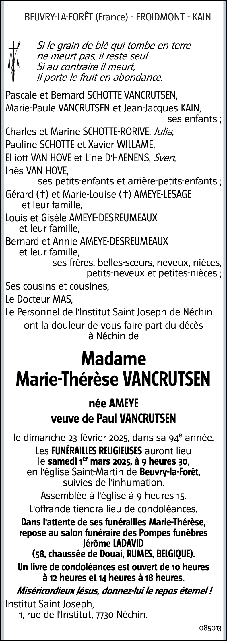 Marie-Thérèse AMEYE