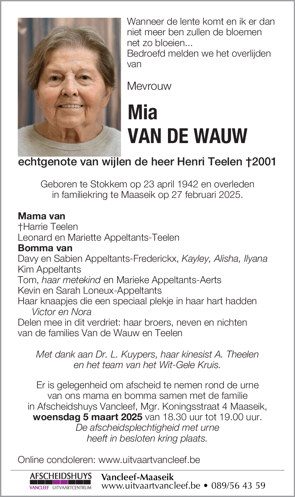 Mia Van De Wauw