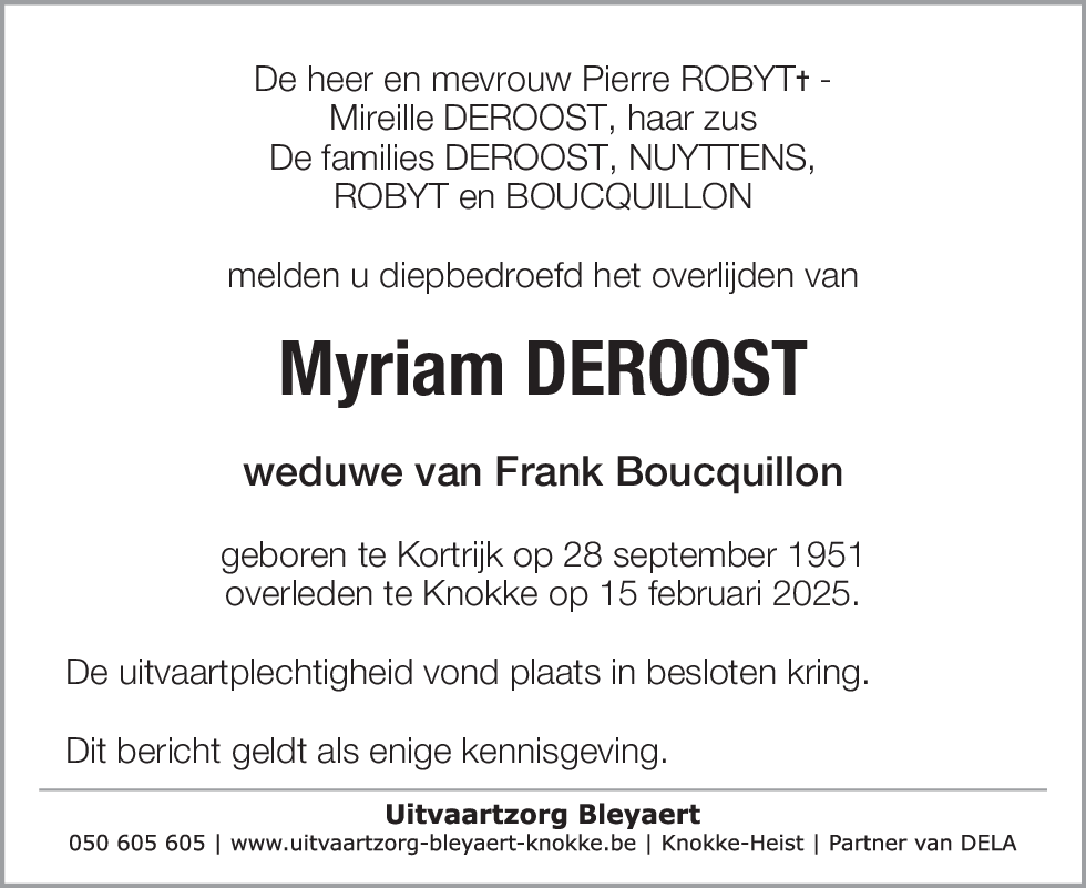 Myriam Deroost