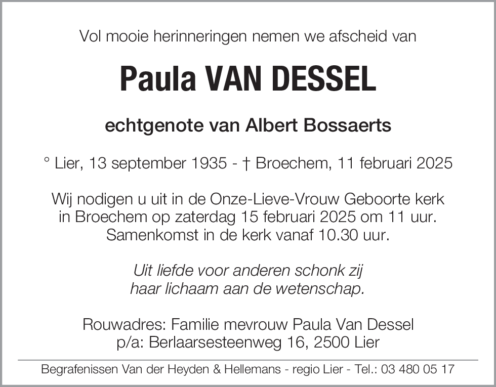 Paula Van Dessel