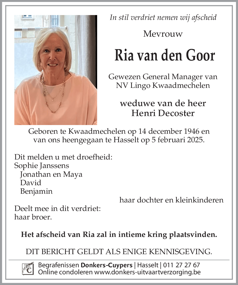 Ria van den Goor