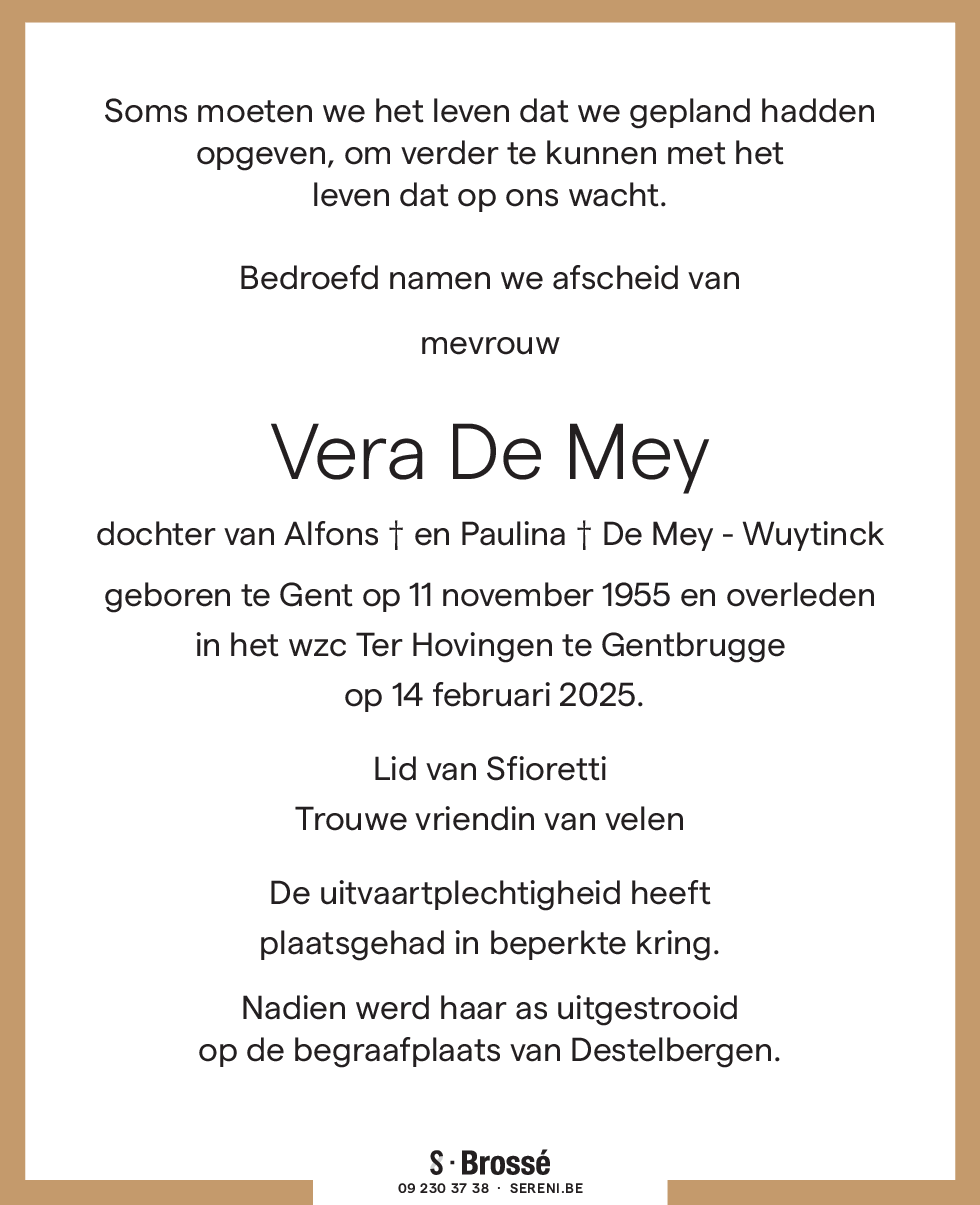 Vera De Mey