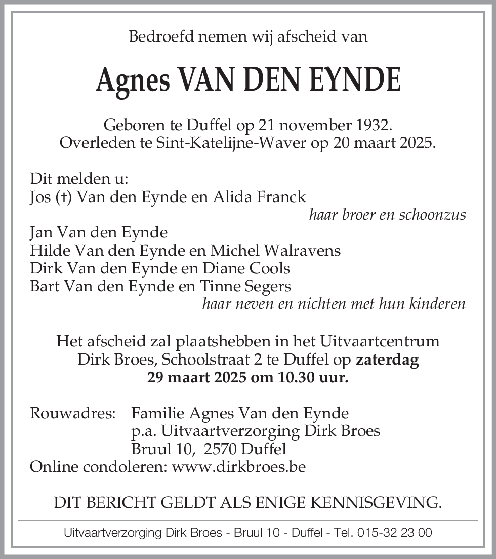Agnes Van den Eynde