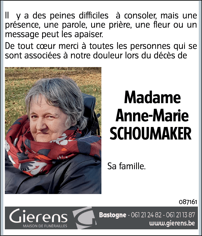 Anne-Marie SCHOUMAKER