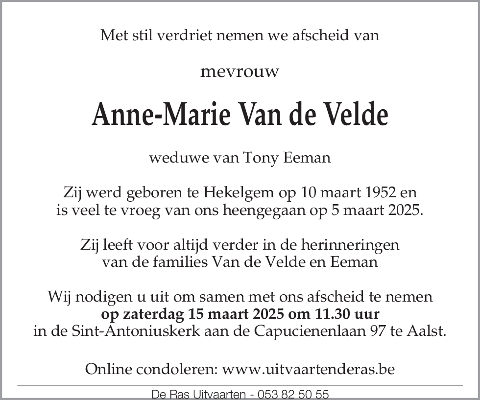 Anne-Marie Van de Velde