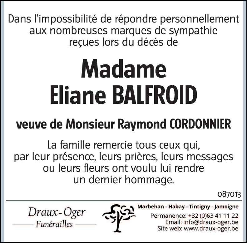 Eliane BALFROID