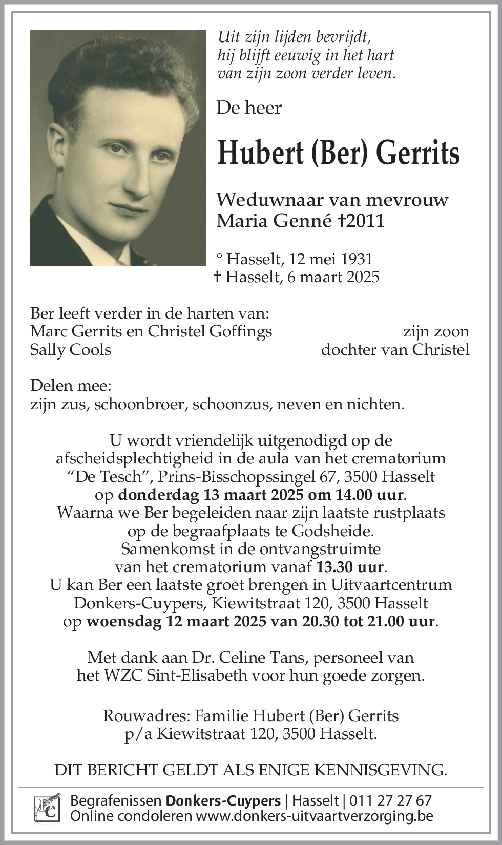 Hubert (Ber) Gerrits