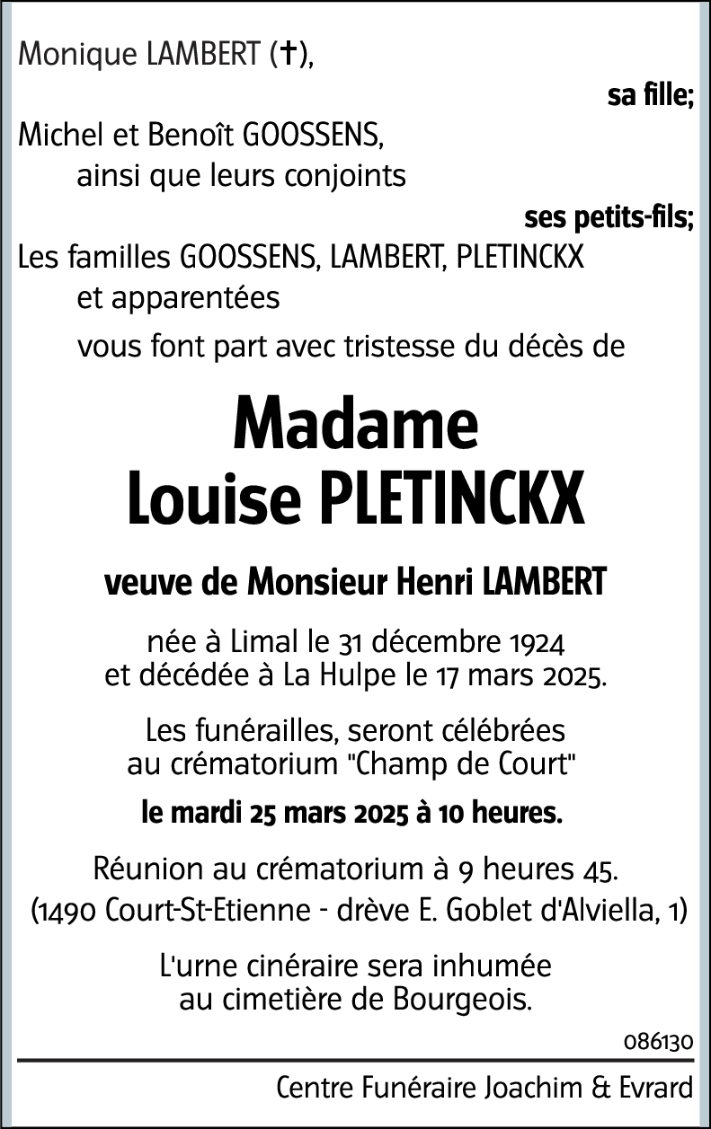Louise PLETINCKX