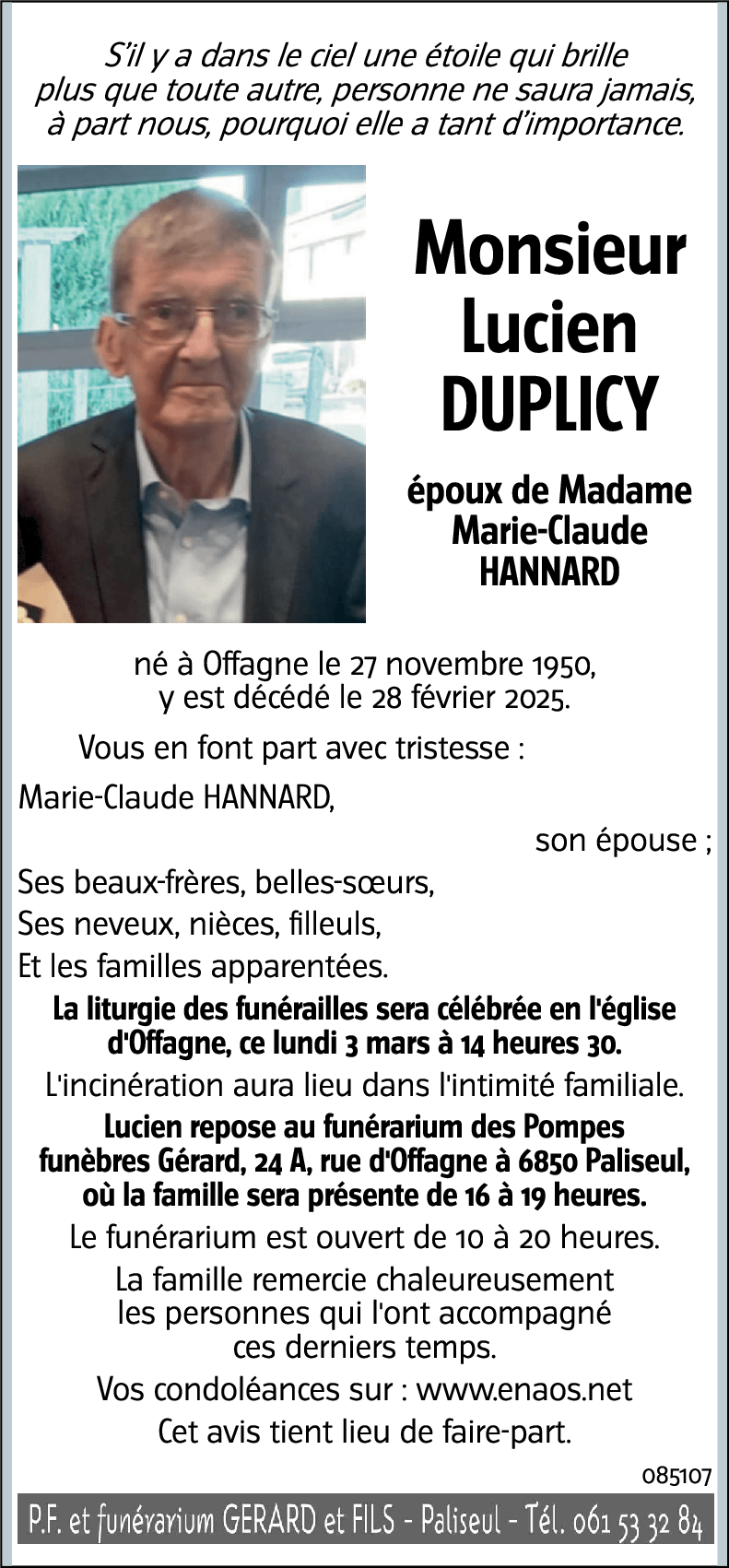 Lucien DUPLICY