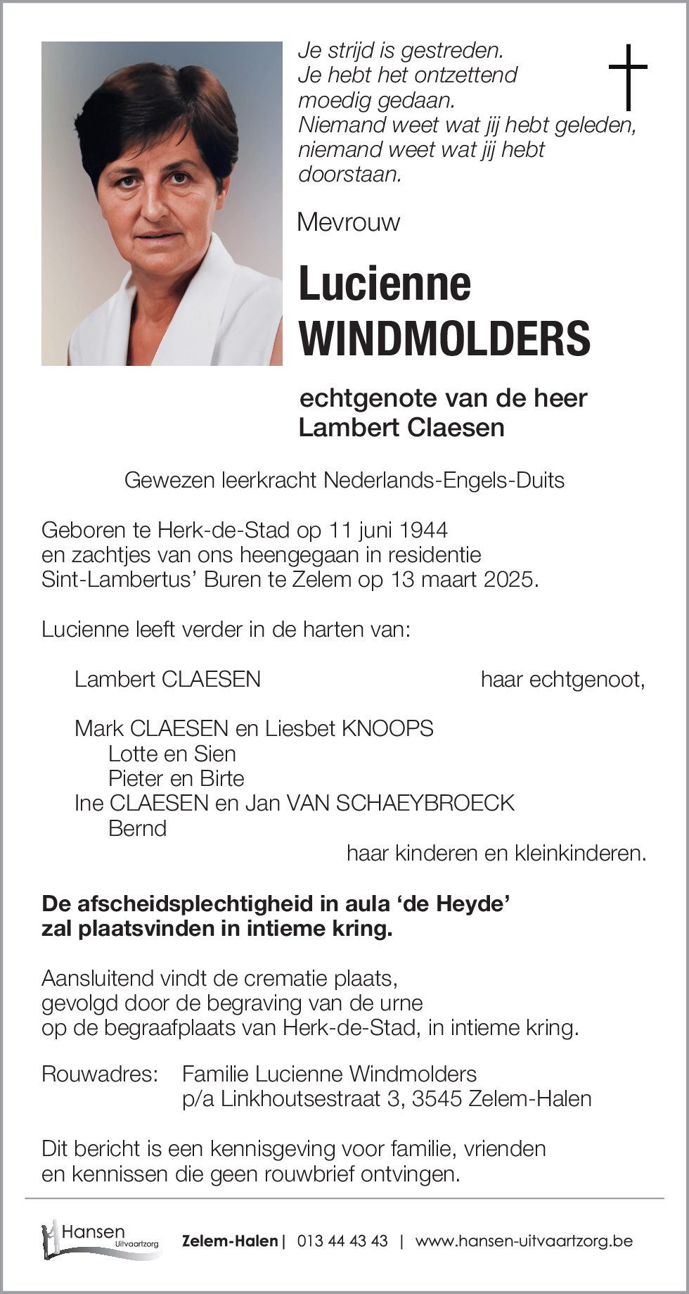 Lucienne WINDMOLDERS