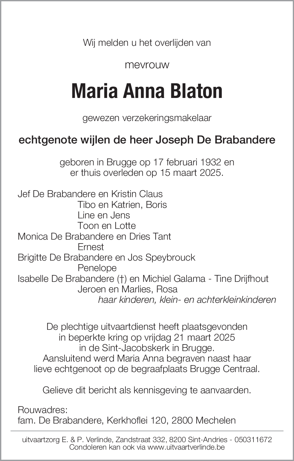 Maria Anna Blaton