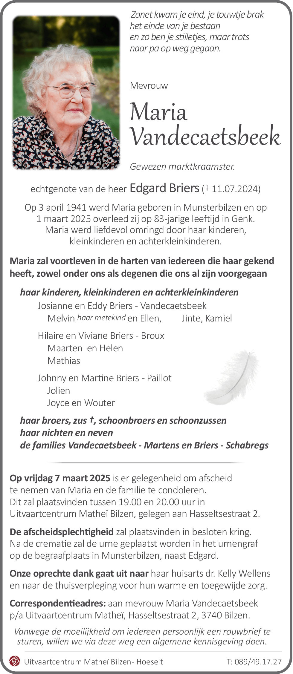 Maria Vandecaetsbeek