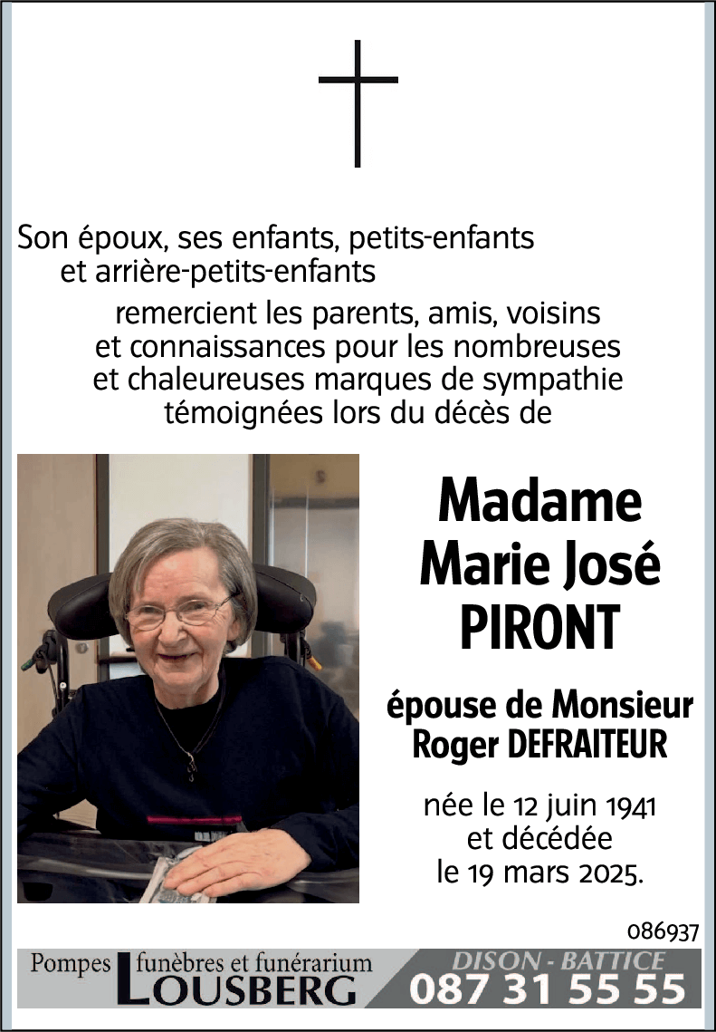 Marie José PIRONT