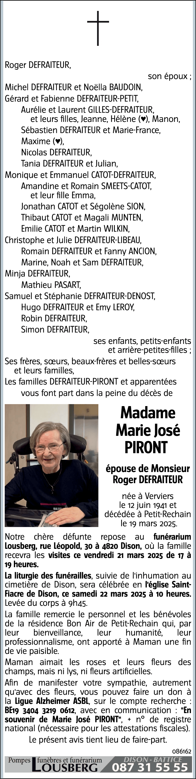Marie José PIRONT