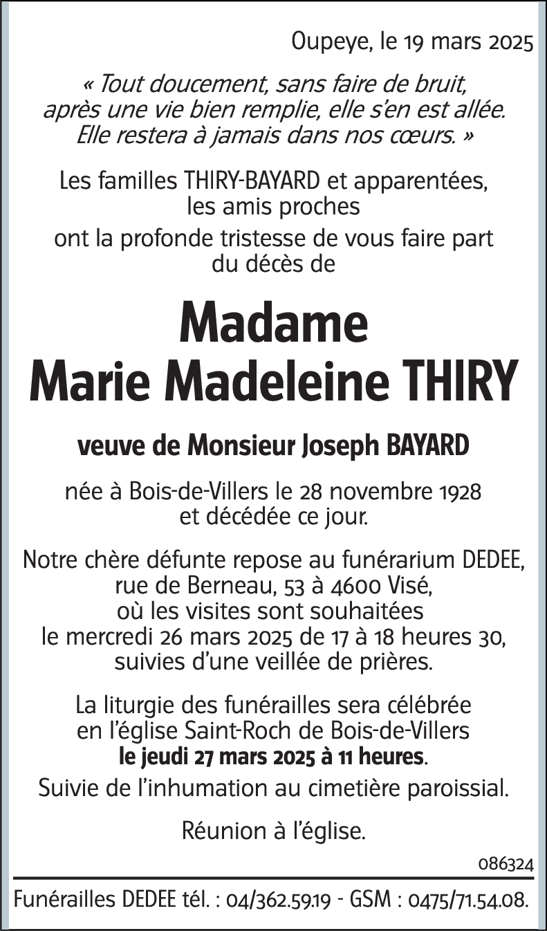 Marie Madeleine Thiry