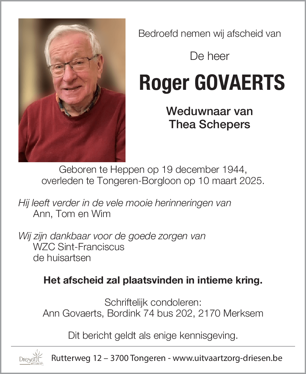 Roger Govaerts