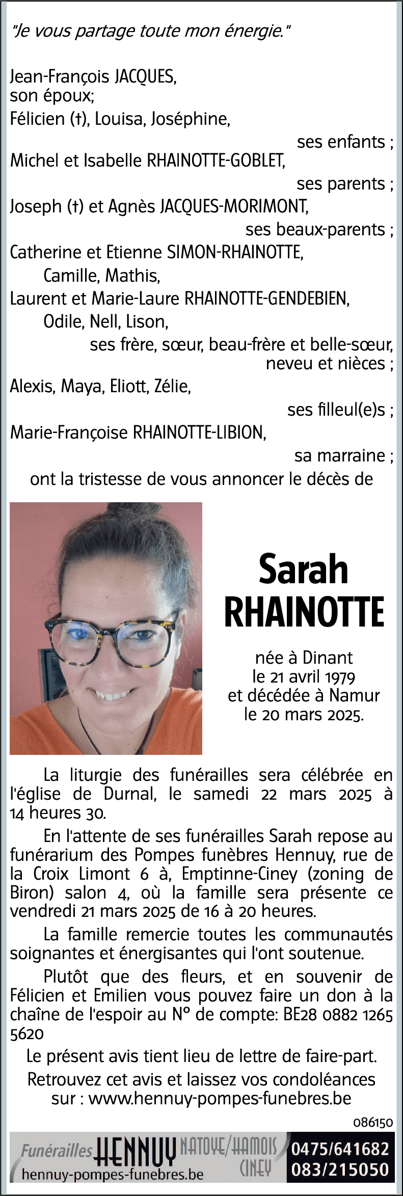 Sarah RHAINOTTE