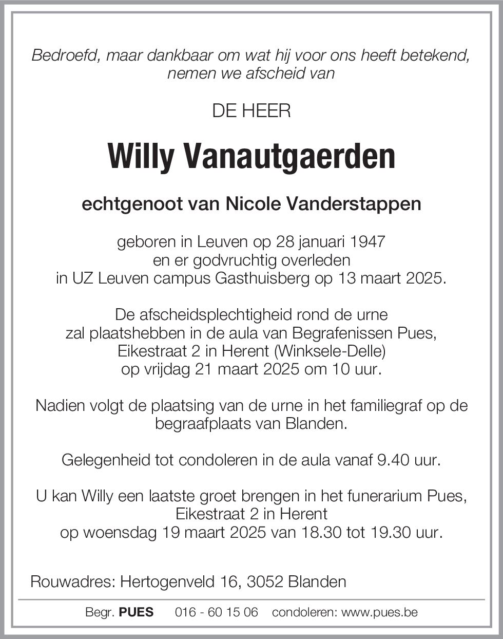 Willy Vanautgaerden