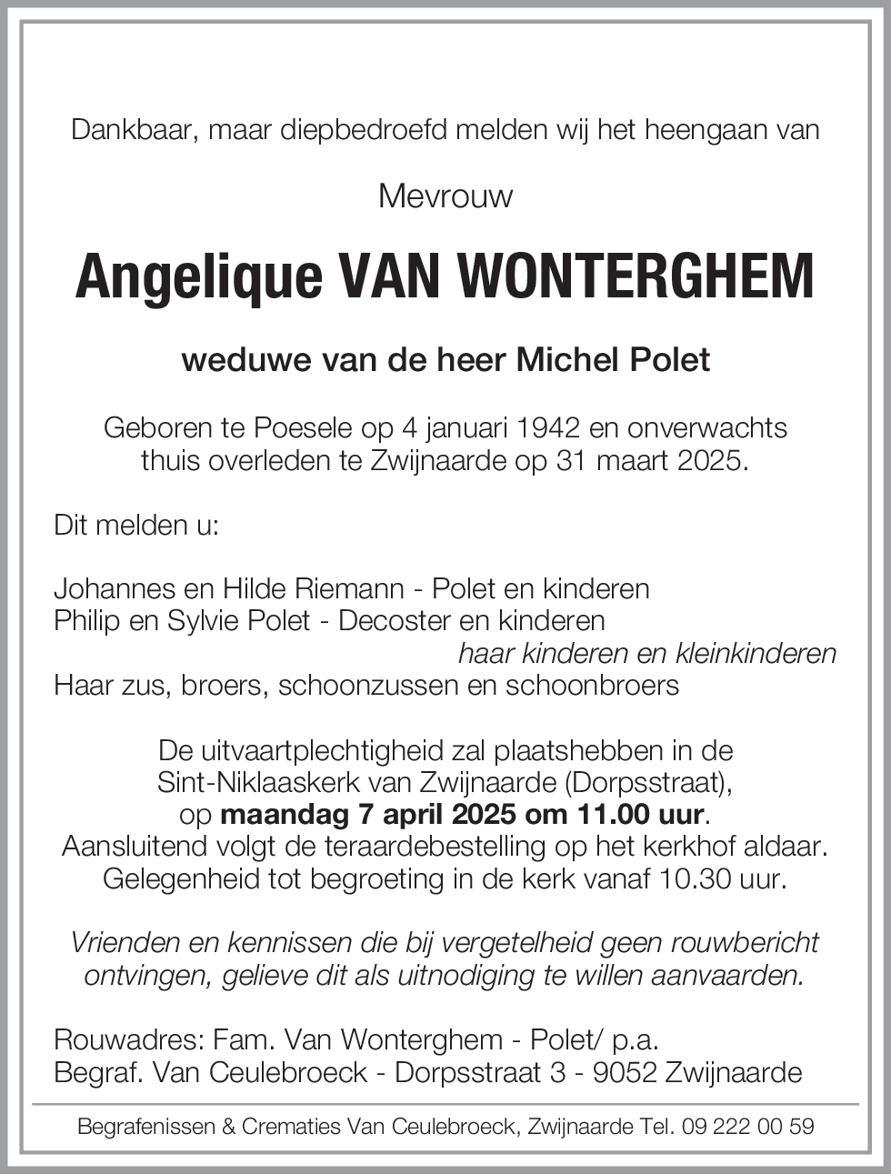 Angelique Van Wonterghem