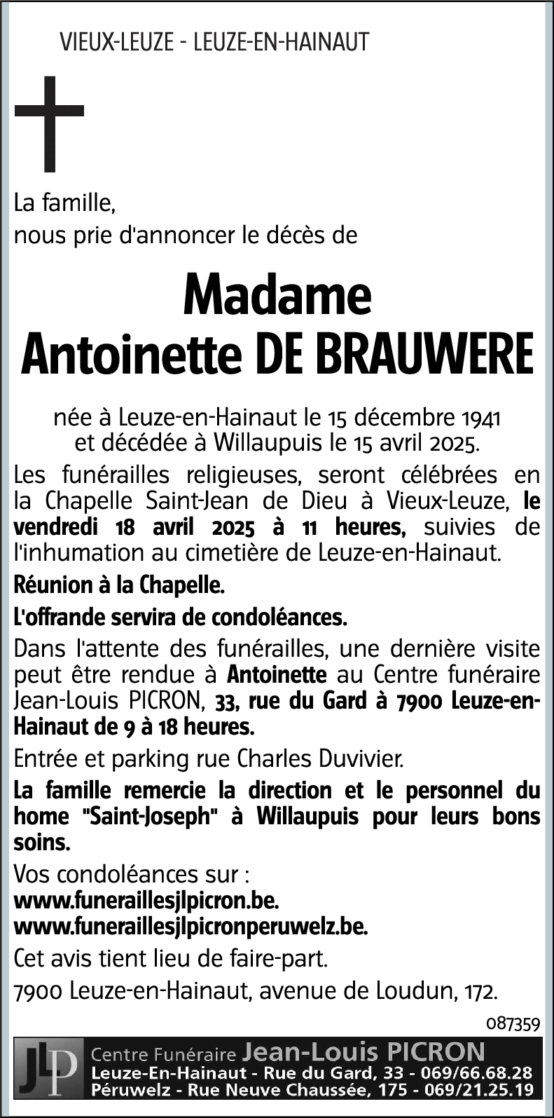Antoinette DE BRAUWERE