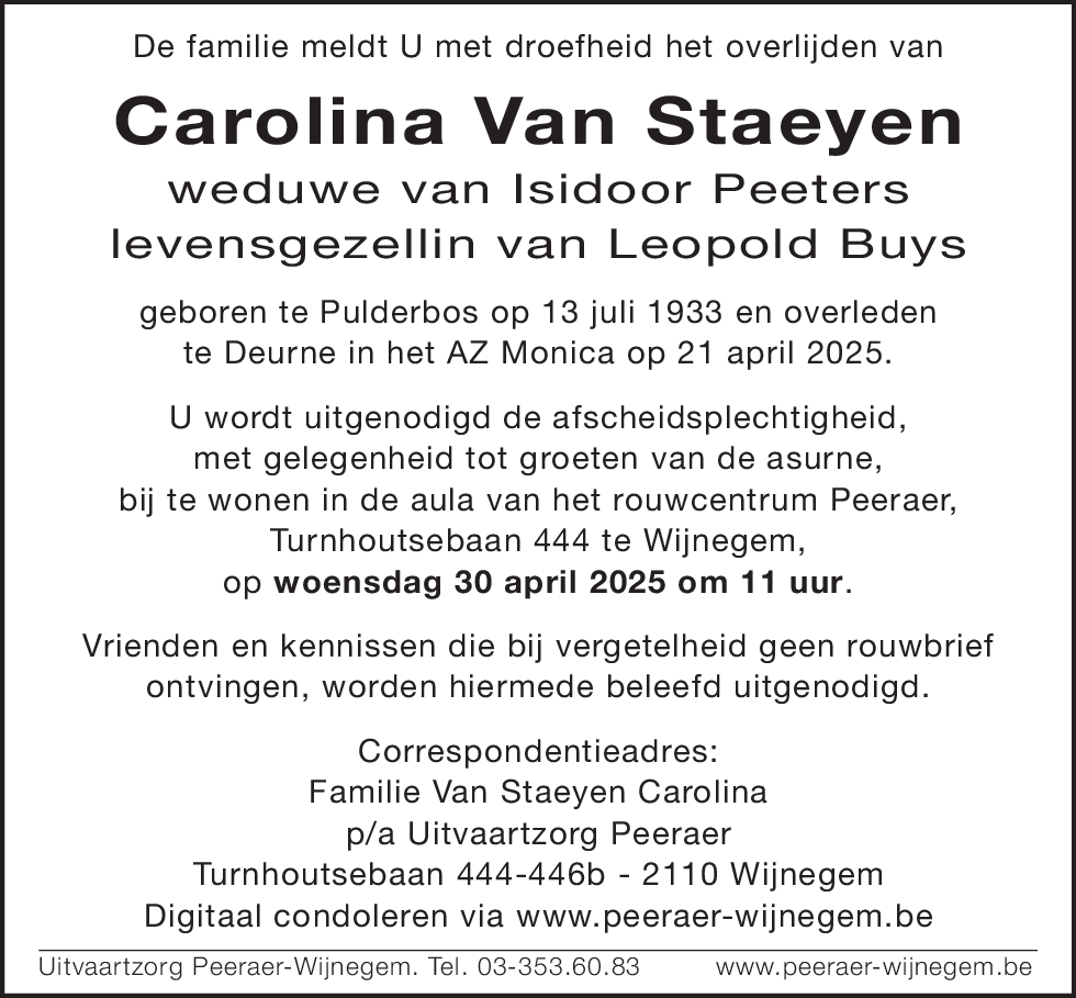 Carolina Van Staeyen